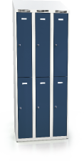  Divided cloakroom locker ALDUR 1 with sloping top 1995 x 750 x 500